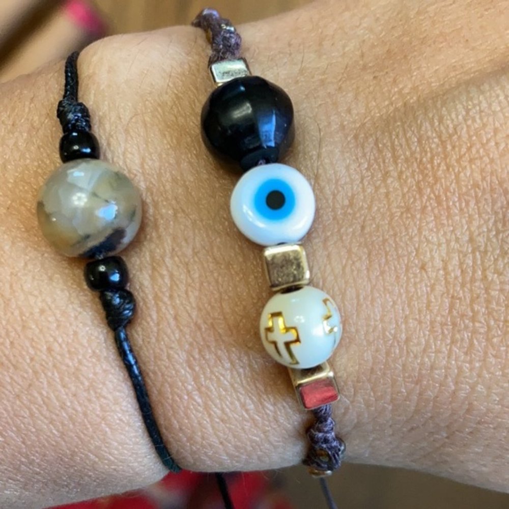 Protection obsidian evileye 🧿 spiritual bracelet - Picture 4 of 10